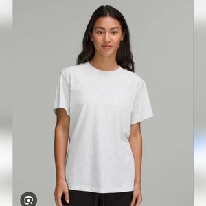 Lululemon All Yours Cotton T-Shirt Heathered Core Ultra Light Grey 0